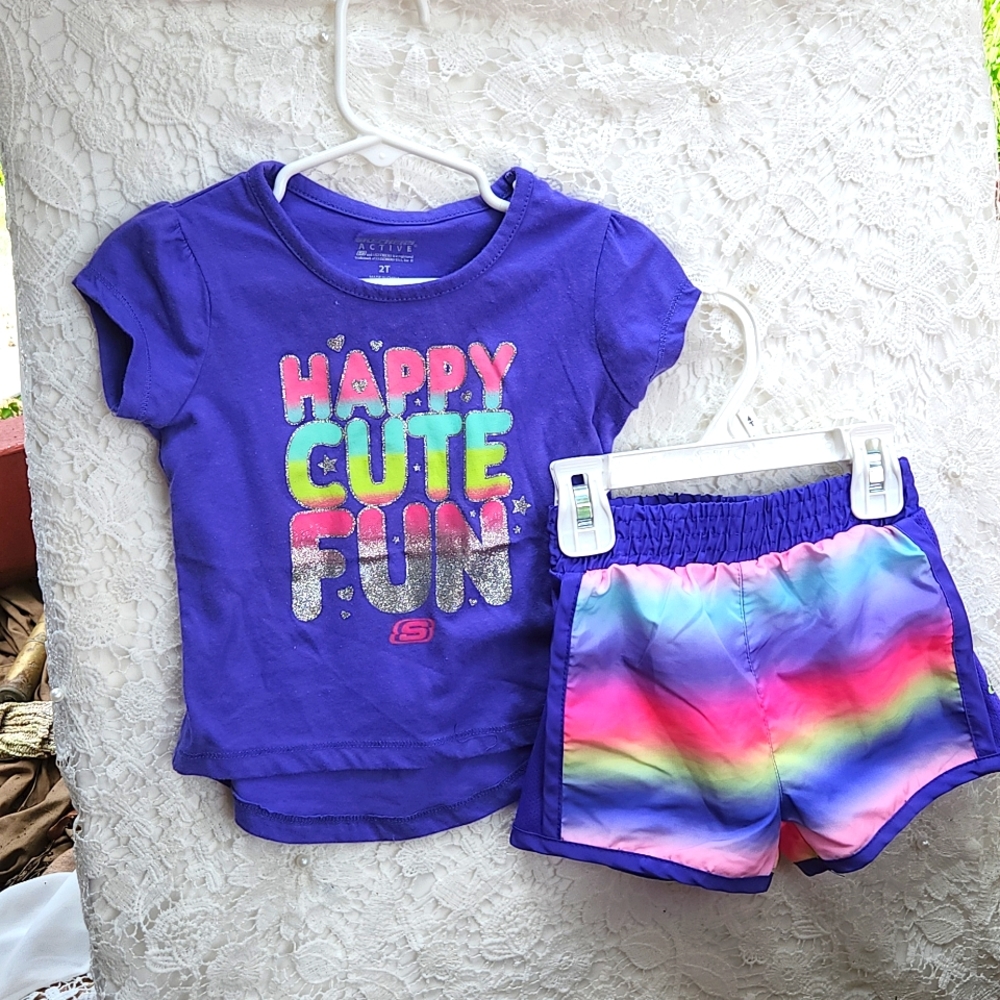 Sketches Active tshirt and shorts set 2T